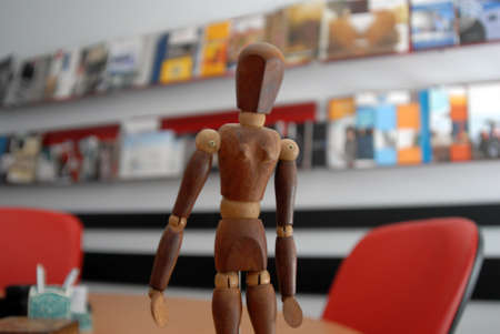 wooden modelの写真素材