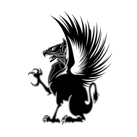 Griffin heraldry symbol のイラスト素材