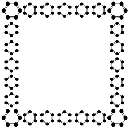 Molecule benzene frame, vector illustrarionのイラスト素材