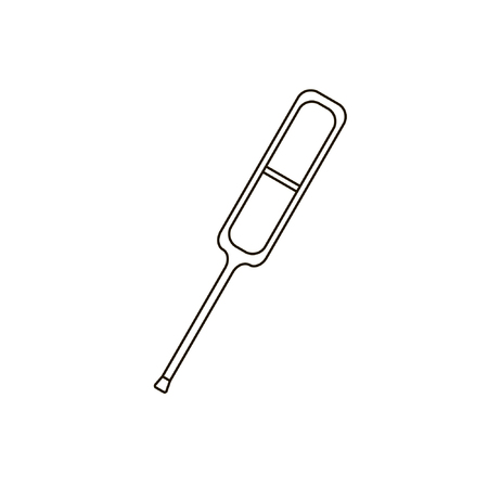 Vector icon of crutchのイラスト素材