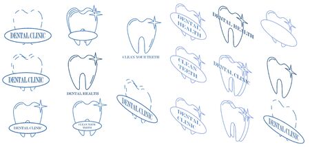 Vector illustrations of clean tooth,のイラスト素材