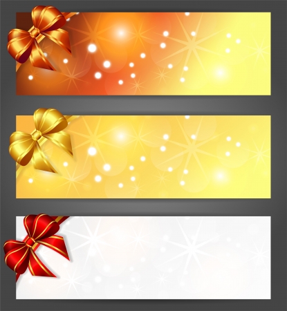 three christmas horizontal bannersのイラスト素材