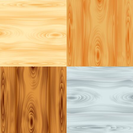 four wood textures,  illustrationのイラスト素材