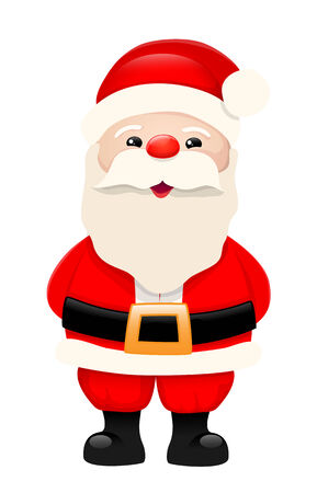 Santa Claus, cartoon character, isolated on white background, vector illustrationのイラスト素材