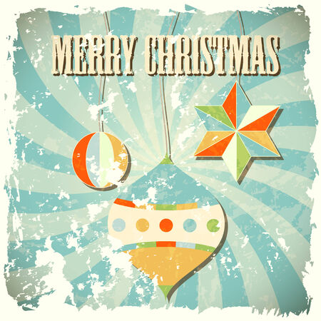 vintage christmas theme, vector illustrationのイラスト素材