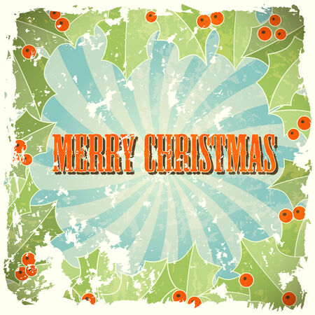 abstract christmas background in retro style, vector illustration, eps 10 with transparencyのイラスト素材