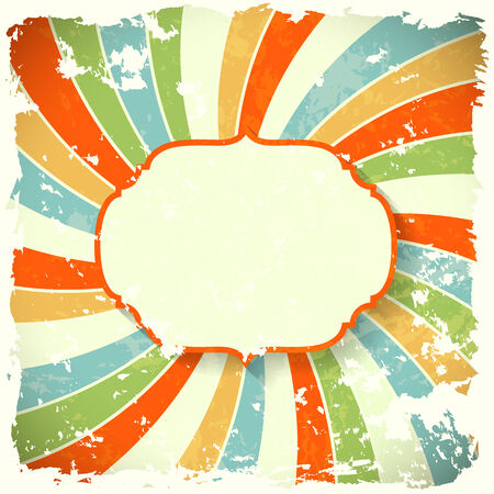 retro background with colorful spiral, vector illustrationのイラスト素材