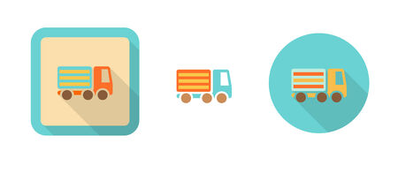 simple retro car icon in flat style, vector illustration, eps 10 with transparencyのイラスト素材