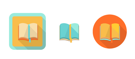 book retro icon in flat style illustrationのイラスト素材