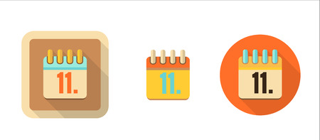 calendar retro icon in flat style illustrationのイラスト素材