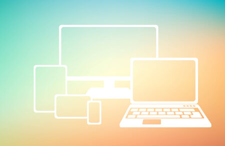 simple scheme of devices illustrationのイラスト素材