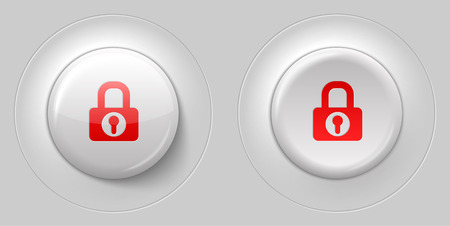 internet button with padlock icon on gray backgroundのイラスト素材
