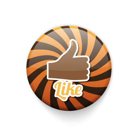 badge button with like motive illustrationのイラスト素材