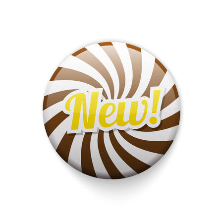 glossy button with spiral and text NEW illustrationのイラスト素材