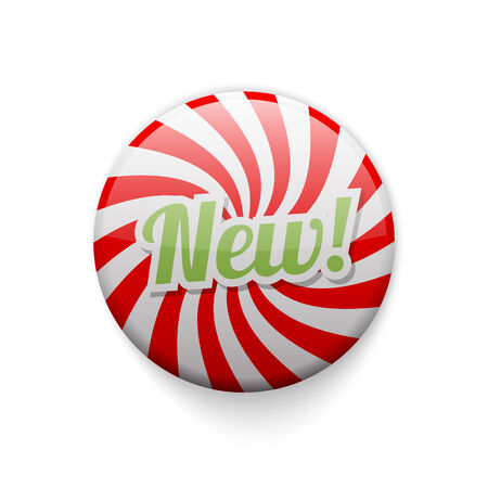 glossy button with spiral and text NEW, vector illustration  のイラスト素材