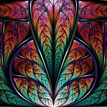 abstract fractal floral backgroundの写真素材