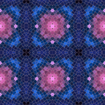 pink and dark blue mosaic seamless pattern, vector illustration, eps 10のイラスト素材