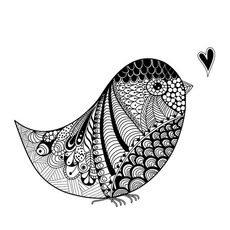 inspired abstract illustration of birdのイラスト素材