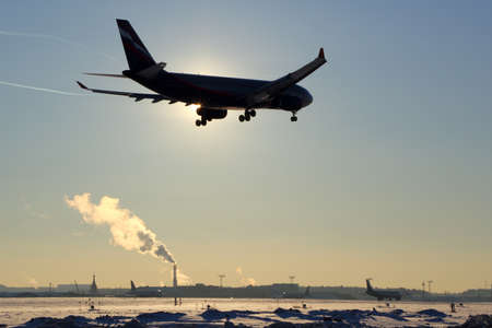 SHEREMETYEVO, MOSCOW REGION, RUSSIA - JANUARY 23, 2014: Aeroflot Airbus A330 VP-BLX landing at...