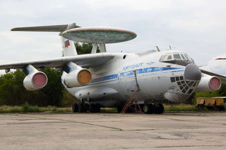 ZHUKOVSKY, MOSCOW REGION, RUSSIA - AUGUST 12, 2015: Ilyushin IL-976 76455 special tests aircraft standing at Zhukovsky.のeditorial素材