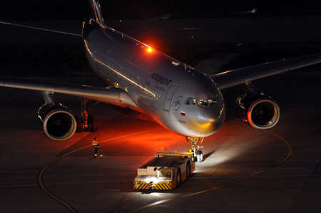 SHEREMETYEVO, MOSCOW REGION, RUSSIA - NOVEMBER 20, 2011: Aeroflot Airbus A330 standing at Sheremetyevo international airport.のeditorial素材