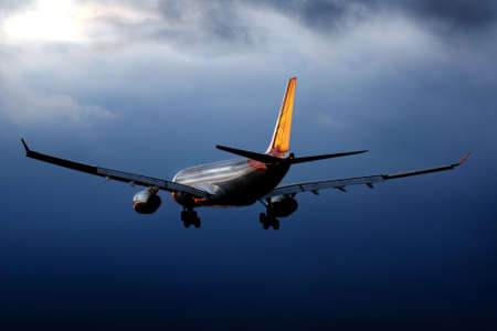 Sheremetyevo, Moscow Region, Russia - October 3, 2009: Airbus A330-243 B-6116 of Hainan Airlines landing at Sheremetyevo international airport.のeditorial素材