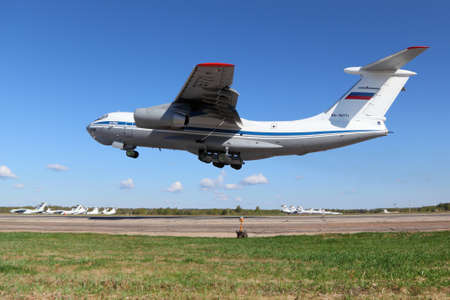 Migalovo, Tver Region, Russia - May 6, 2014: Russian air force Ilyushin IL-76MD RA-76771 at Migalovo...