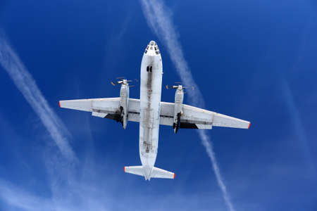 Kubinka, Moscow Region, Russia - April 1, 2011: Antonov An-30 87 BLACK of russian air force landing at Kubinka air force base.のeditorial素材