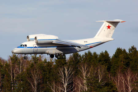Chkalovsky, Moscow Region, Russia - April 12, 2011: Antonov An-72 949 BLACK of Russian Air Force...