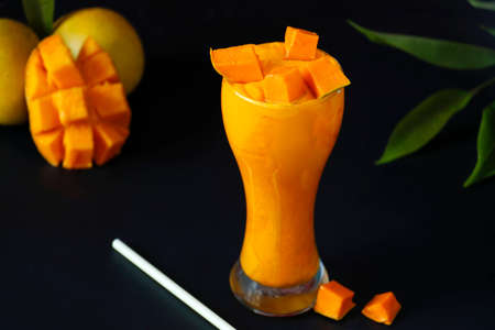 Mango juice indian food photography in studioの写真素材