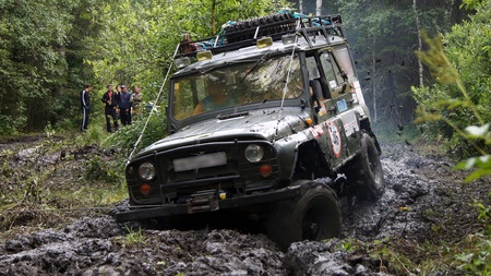 the city of Beloretsk,Bashkortostan,Russia Report on the competitions of Republican scale of ?????????????? driving auto and Moto technics ,held in the city of Beloretsk. The picture captured by the participant of competition which passes one of the stageのeditorial素材