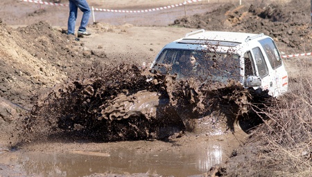 20-21 April 2013 ,city of Magnitogorsk,Russia, On a specially prepared track competitions on off-road-sprint のeditorial素材