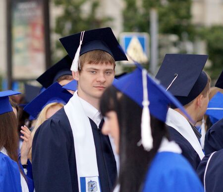 29 June 2013,the city of Chelyabinsk,graduates of the University.のeditorial素材