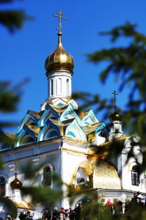  Temple of the Tabynsk icon of the Mother of God, the Saints of the Keys krasnousolsky.                     の写真素材