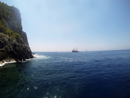 View of the sea in Sunny weather.の写真素材