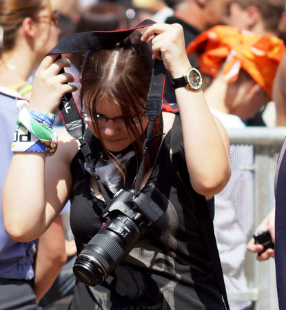 8 June 2013, the city of Samara, Russia. The fifth festival "Rock nad volgoi 2013", which has become the largest rock festival in Europe. The festival was attended by about 700 thousand spectators, rock lovers from all corners of Russia.のeditorial素材