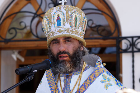 5 July 2013 ,the city Krasnousolsk , Bashkortostan,Russia   The feast of the Tabynsk icon of the Mother of God - the main Shrine of the believers of the southern Urals and Orenburg regions, Bishop of Salavat and Kumertau NIKOLAYのeditorial素材