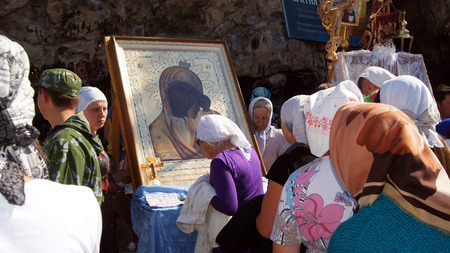 5 July 2013 ,the city Krasnousolsk , Bashkortostan,Russia . The feast of the Tabynsk icon of the...