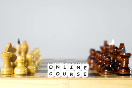 chess pieces on a laptop or notebook computer depicting online gamingの写真素材