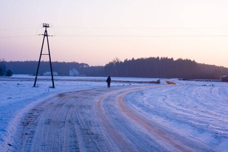 The winter time in Polandの写真素材