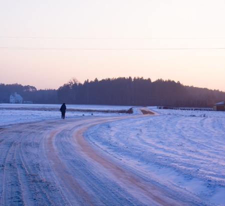 The winter in Polandの写真素材