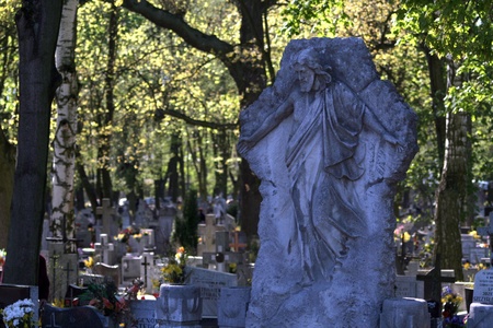 Cementery in Polandの写真素材