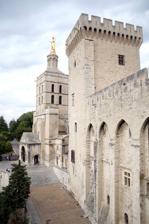 Palais of the Popes at Avigion, France.のeditorial素材
