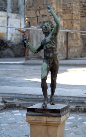 Roman Pompeii ruins after the eruption of Vesuvius in Italyの写真素材