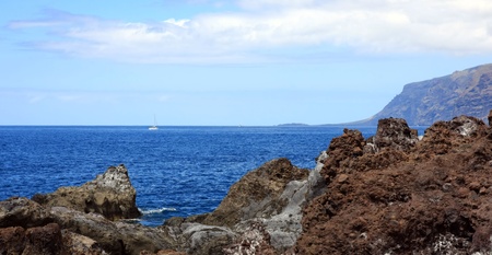 landscape in Puerto Santiago, Los Gigantes, Tenerife, Spain