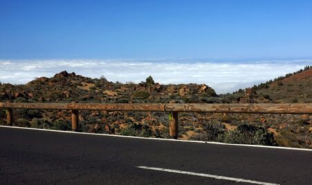 the amazing wild way to El Teide volcano, Tenerife, Canary islandsのeditorial素材
