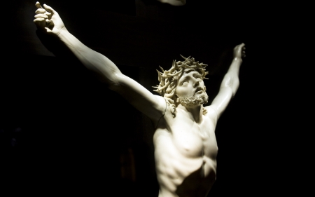 Jesus Christ on the cross from Mallorca churchのeditorial素材