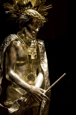 Jesus Christ on the cross from Mallorca churchのeditorial素材