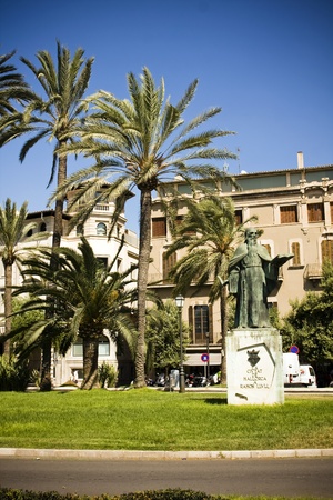 The mainstreet in Palma de Mallorca, Mallorca, Balearic islands, Spainの写真素材