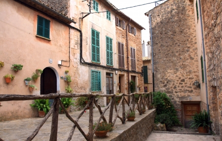 traditional Valldemosa Majorca village streets from Balearic Spain
